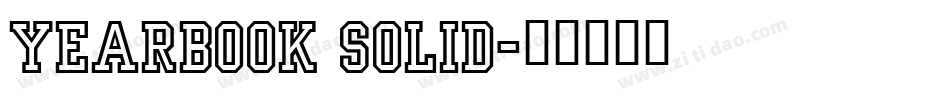 Yearbook Solid字体转换